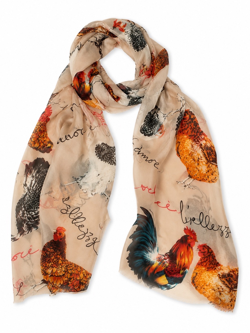 Dolce & Gabbana “L’Amore È Bellezza” Silk Chiffon Stole Scarf, 2017. NWT - Picture 4 of 11